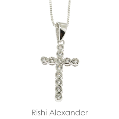 Rishi Alexander 14mm Round Locket Made from .925 Sterling Silver with A Personalized Monogram