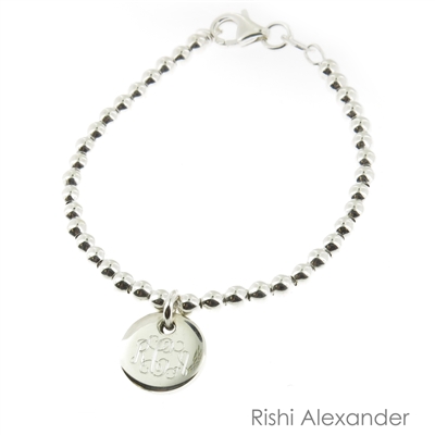 Rishi Alexander 17mm Oval Locket Made from .925 Sterling Silver with A Personalized Monogram