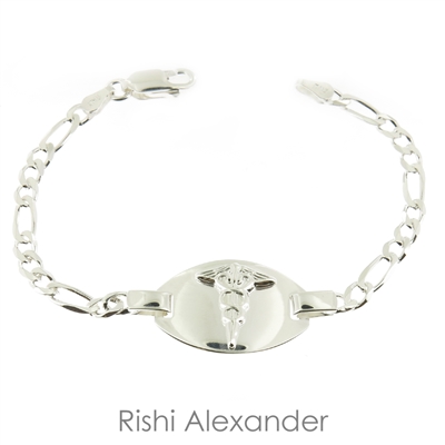 Sterling Silver Medical Charm Bracelet