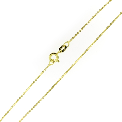 Rishi Alexander 0.8mm 14kt plated Rolo Chain